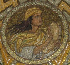 Miriam, the Hebrew prophetess; from the Dormition Church in Jerusalem; photo by Deror Avi