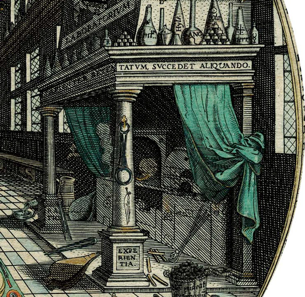 Pillars in the laboratorum of Heinrich Kunrath